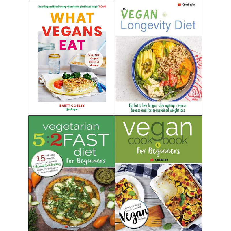 What vegans, vegan , vegetarian 5 2 , vegan cookbook 4 books collection set - The Book Bundle