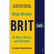 Three paperback books by Akala, Afua Hirsch, and Reni Eddo-Lodge on race, identity, and belonging from Natives collection.