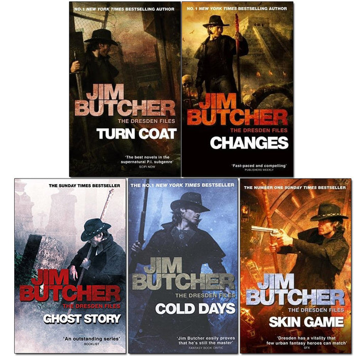 Jim Butcher Dresden Files Series 3 : 5 Books Collection Pack (Turn Coat,Changes,Ghost Story,Cold Days,Skin Game ) - The Book Bundle