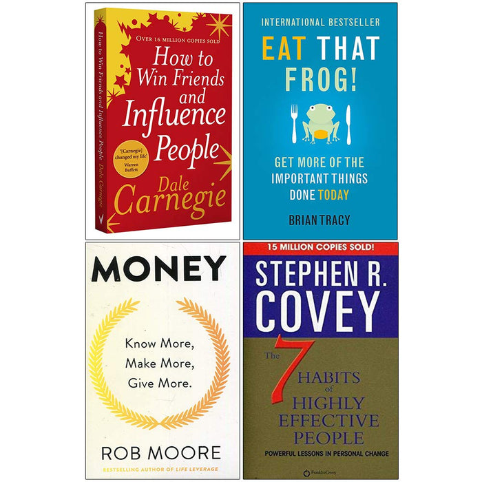 How to win, eat that frog, money know, the 7 habits  4 books collection set - The Book Bundle