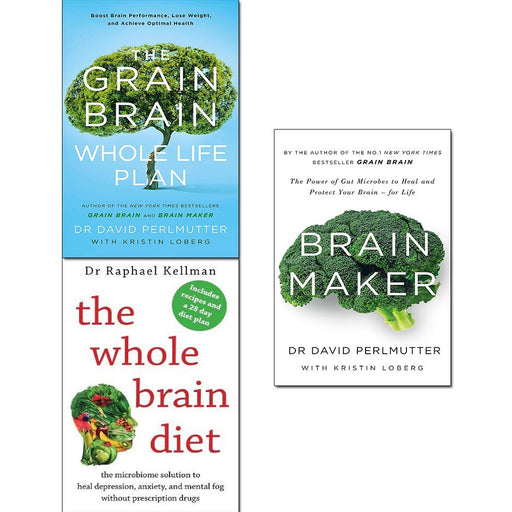 Brain maker, grain brain whole life plan and whole brain diet 3 books collection set - The Book Bundle