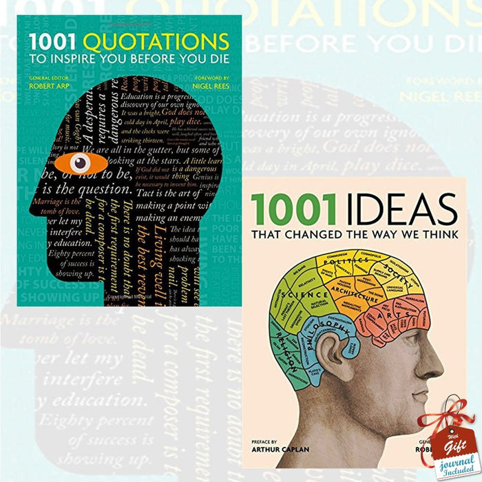 1001 Quotations to inspire you before you die and 1001 Ideas that Changed the Way We Think 2 Books Bundle Collection With Gift Journal - The Book Bundle