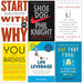 Start With Why, Shoe Dog, 10% Happier, You Are a Badass, Life Leverage, Eat That Frog 6 Books Collection Set - The Book Bundle