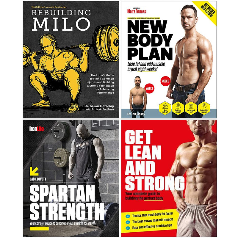 Rebuilding Milo [Hardcover], New Body Plan, Spartan Strength, Get Lean And Strong 4 Books Collection Set - The Book Bundle