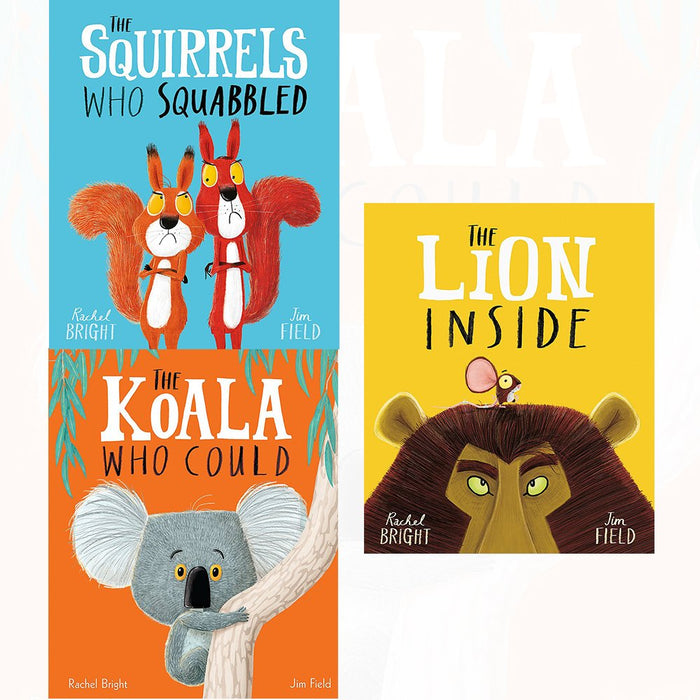 Rachel bright collection squirrels who squabbled, lion inside, koala who could 3 books set - The Book Bundle