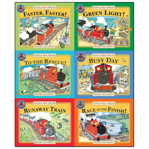 Little Red Train Series Books 1 - 6 Collection Set by Benedict Blathwayt (Runaway Train, To The Rescue, Faster, Faster, Green Light, Race To The Finish & Busy Day) - The Book Bundle