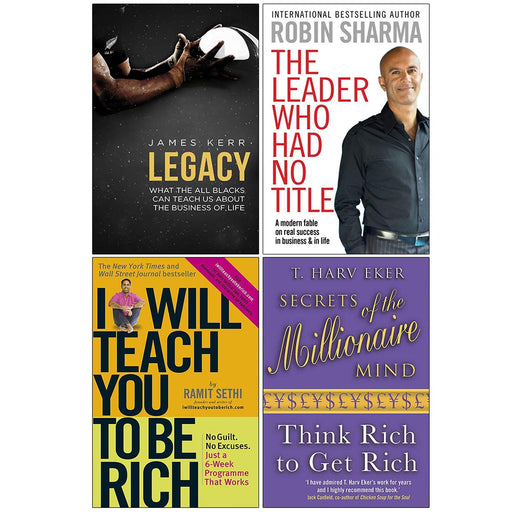 Legacy, The Leader Who Had No Title, I Will Teach You To Be Rich, Secrets of the Millionaire Mind 4 Books Collection Set - The Book Bundle