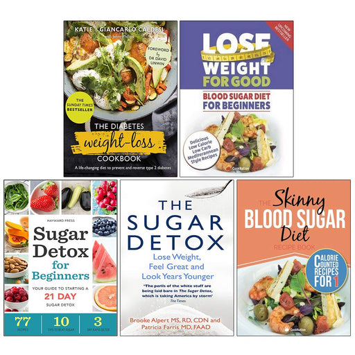 Set of 5 Books Collection, Blood Sugar , Sugar Detox, The Sugar Detox, Skinny - The Book Bundle