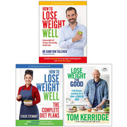 Set of three nonfiction diet books by Xand van Tulleken, Stacie Stewart, and Tom Kerridge, featuring complete weight loss plans.