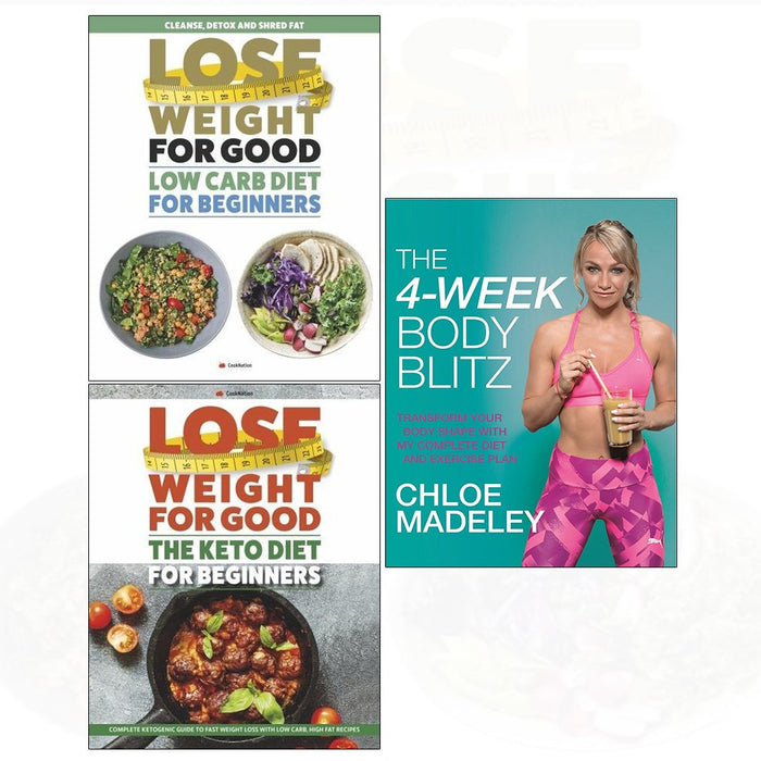 4-Week body blitz, low carb diet, keto diet 3 books collection set - The Book Bundle