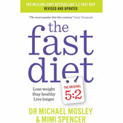 Three paperback books from the Fast Beach Diet collection by Mimi Spencer, featuring titles on intermittent fasting and healthy living.