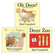 Rod Campbell Oh Dear and Dear Zoo noisy farm and zoo books set for children aged 3-5, featuring colorful illustrations and sturdy board pages.