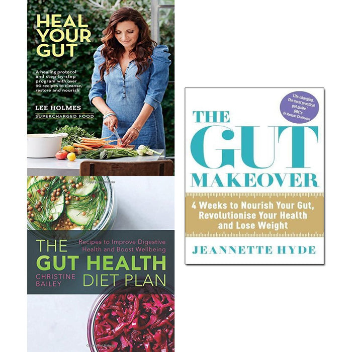 heal your gut, gut health diet plan and the gut makeover 3 books collection set - The Book Bundle