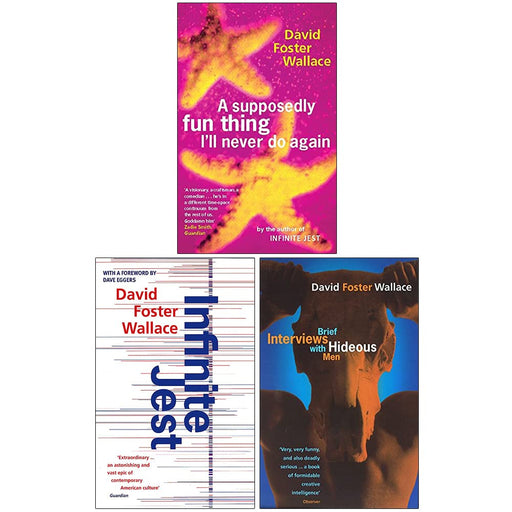 David Foster Wallace Collection 3 Books Set Brief Interviews Hideous Men,Infinit - The Book Bundle