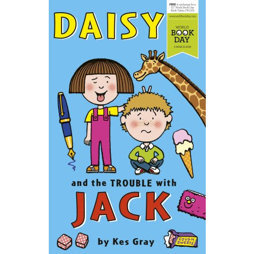 Red Fox plush toy from Kes Gray's Daisy and the Trouble With Jack book, featuring soft fabric and bright colors for children.