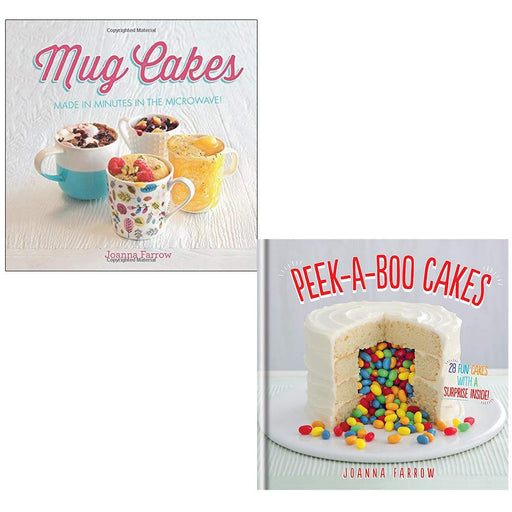 Joanna Farrow Collection 2 Books Set (Mug Cakes, Peek-a-boo Cakes) by Joanna Farrow - The Book Bundle