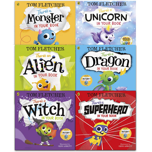 Tom Fletcher Series 6 Books Collection Set (Unicorn in Your Book, Dragon in Your Book) - The Book Bundle