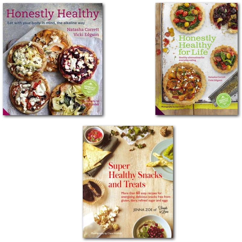 Honestly Healthy 3 Books collection by Vicki Edgson and Natasha Corrett, hardcover non-fiction set with health and wellness topics.