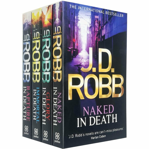 JD Robb In Death Series 1-4 Books Collection Set (Naked In Death, Glory In Death, Immortal In Death, Rapture In Death) - The Book Bundle