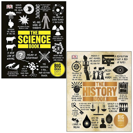 The Science Book, The History Book 2 Books Collection Set - Big Ideas Simply Explained - The Book Bundle