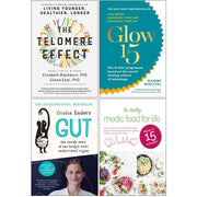 The Telomere Effect, Glow15, Gut & The Healthy Medic Food for Life 4 Books Collection Set - The Book Bundle