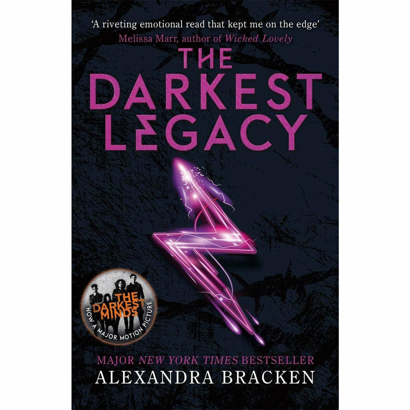 Four paperback books from the Darkest Minds collection by Alexandra Bracken, featuring vivid cover art and spines.