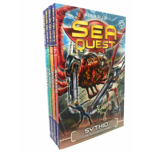 Sea Quest Collection Adam Blade 4 Books Set Series 5 Pack Inc Brux, Venor - The Book Bundle