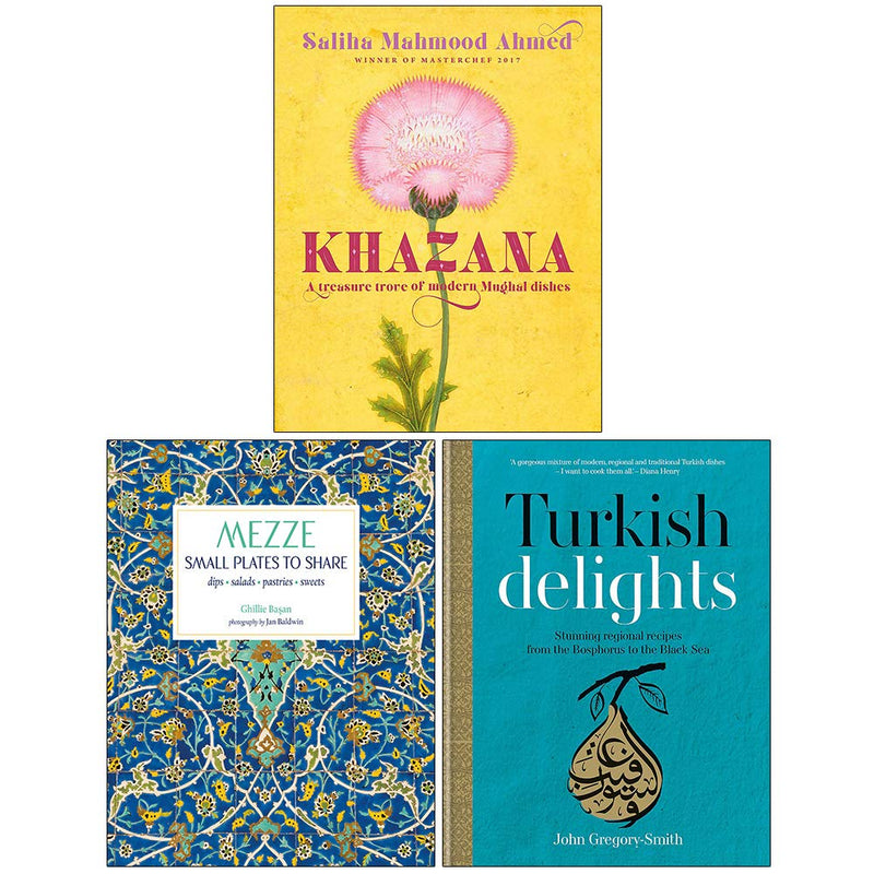 Khazana, Mezze Small Plates To Share, Turkish Delights 3 Books Collection Set - The Book Bundle