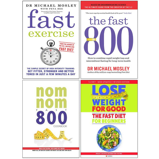 Fast exercise, fast 800, nom nom fast 800 cookbook, fast diet for beginners 4 books collection set - The Book Bundle