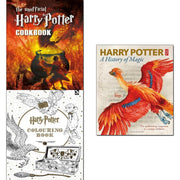 Harry potter a history of magic [hardcover], unofficial harry potter cookbook and colouring book 3 books collection set - The Book Bundle