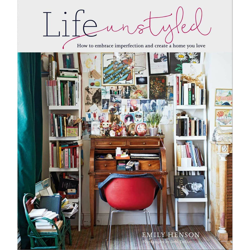Emily Henson Collection 2 books set featuring Create Inspiring Homes and Life Unstyled by Ryland Peters & Small on a bookshelf