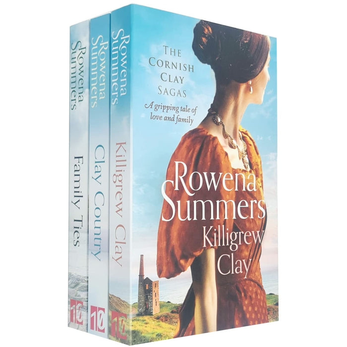 The Cornish Clay Sagas 3 Books Collection Set By Rowena Summers (Killigrew Clay, Clay Country, Family Ties) - The Book Bundle