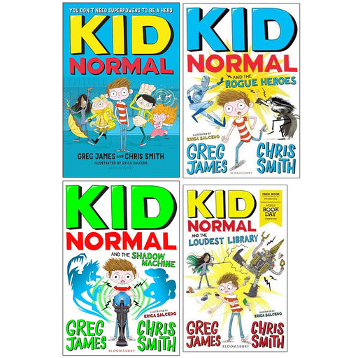 Kid Normal Series 4 Books Collection Set With World Book Day (Kid Normal, The Rogue Heroes, The Shadow Machine, The Loudest Library World Book Day) - The Book Bundle