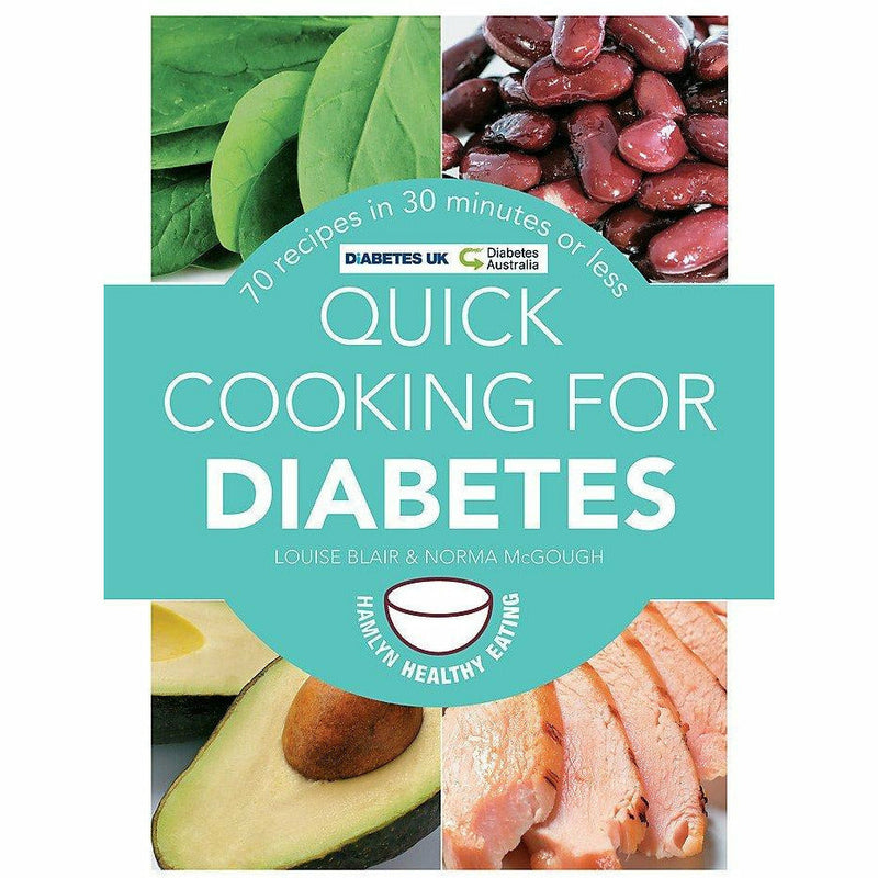 Phil Vickery Ultimate Diabetes Cookbook set featuring quick and healthy recipes, with colorful pages and recipe images.