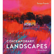 Two hardcover art books featuring contemporary mixed media and watercolor landscape paintings by Soraya French and Ann Blockley.