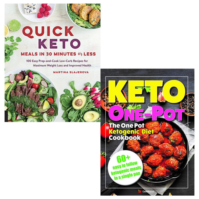 Quick keto meals in 30 minutes or less and keto one pot diet collection 2 books set - The Book Bundle