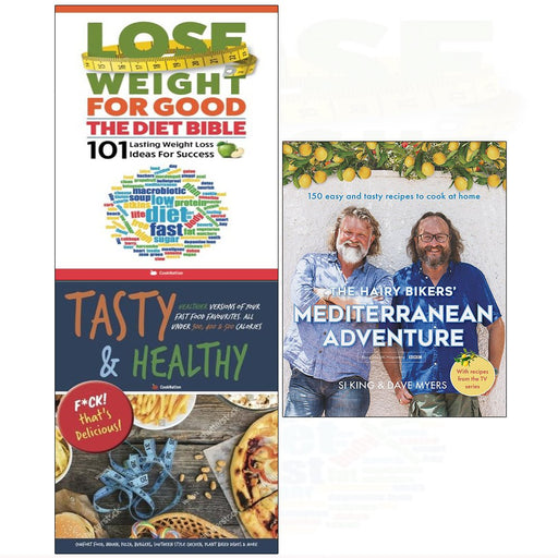 Hairy bikers' mediterranean adventure[hardcover], diet bible, tasty & healthy 3 books collection set - The Book Bundle