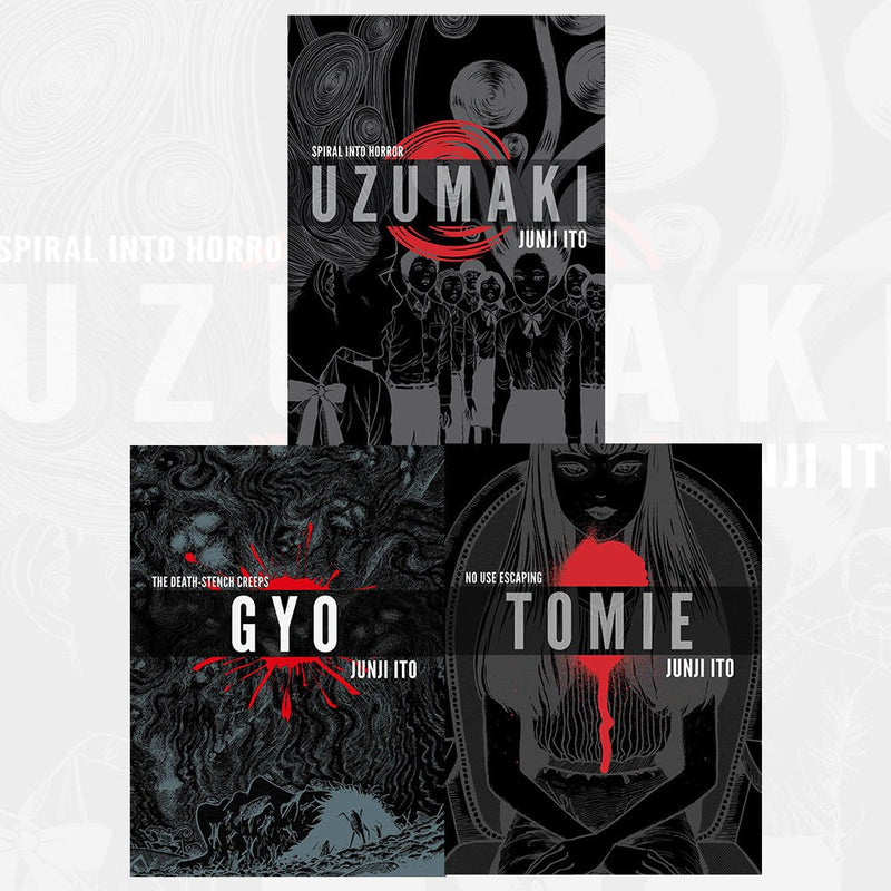 Junji Ito Collection 3 Books Bundles (UZUMAKI 3-IN-1 DLX ED HC,GYO 2IN1 DLX ED HC,Tomie Complete Deluxe Edition) - The Book Bundle