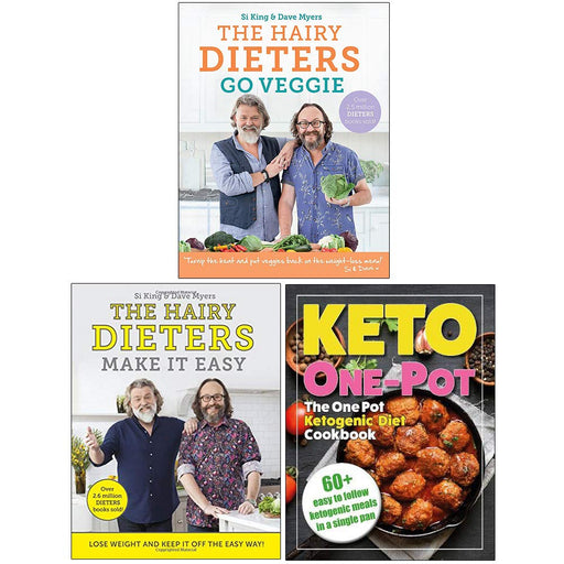 The Hairy Dieters Go Veggie, The Hairy Dieters Make It Easy, The One Pot Ketogenic Diet Cookbook 3 Books Collection Set - The Book Bundle