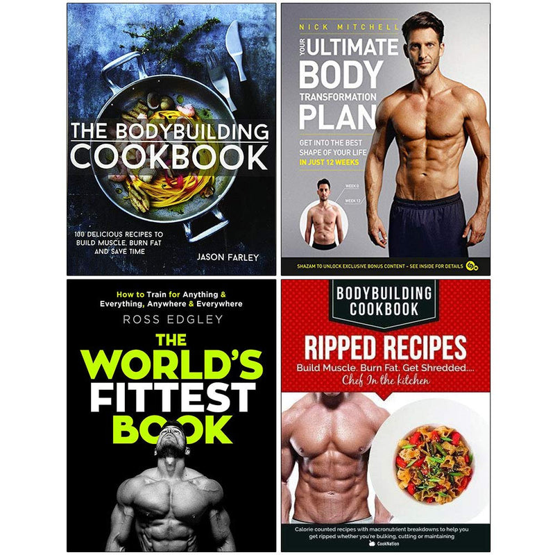 The Bodybuilding,Your Ultimate,The World's ,Bodybuilding Cookbook 4 Books Collection Set - The Book Bundle