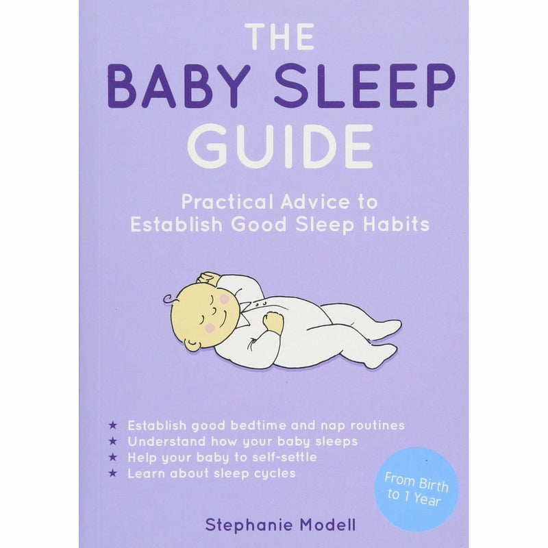 Set of five paperback baby sleep and nutrition books by Lisa Clegg, including The Baby Sleep Guide and Baby Food Matters.