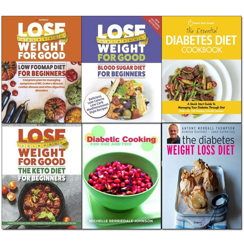 Essential diabetes diet cookbook,weight loss, cooking for one and two, blood sugar, low fodmap, keto diet for beginners 6 books collection set - The Book Bundle