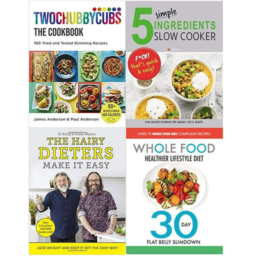 Twochubbycubs The Cookbook [Hardcover], 5 Simple Ingredients Slow Cooker 4 Books Collection Set - The Book Bundle