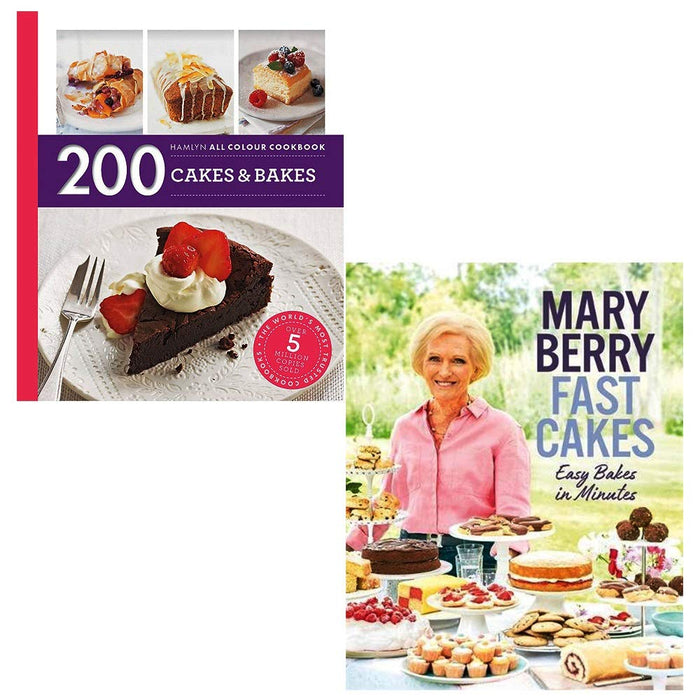 200 cakes and bakes, fast cakes easy bakes in minutes [hardcover] 2 books collection set - The Book Bundle