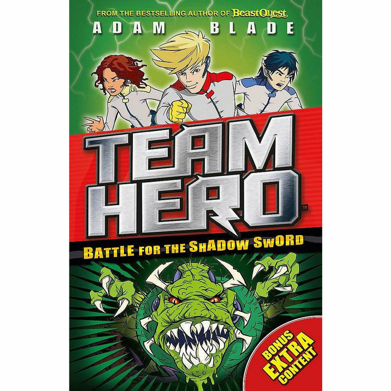 Team Hero Series 4 books collection set by Adam Blade, fiction paperback with colorful covers by Orchard Books