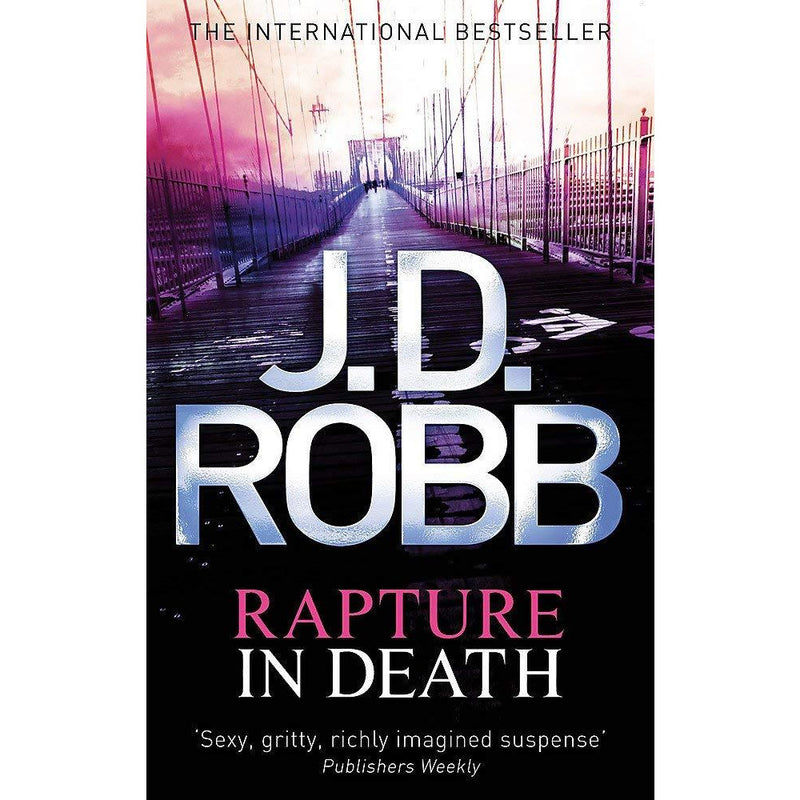 Set of five In Death novels by JD Robb, paperback fiction collection including Ceremony in Death, featuring book spines and cover art.