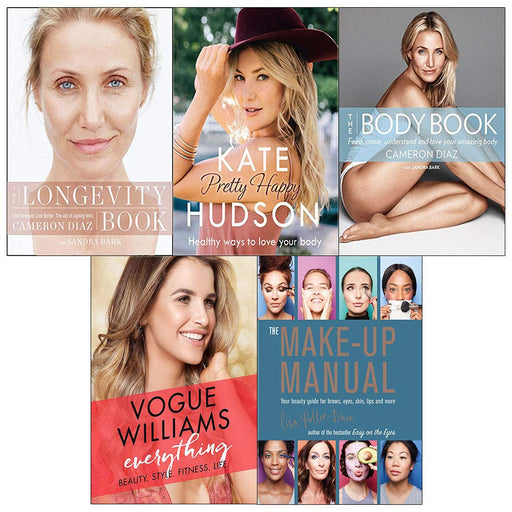 5 Books collection set (the body book ,the longevity book,everything beauty style[hardcover], make-up manual[hardcover] and pretty happy books) - The Book Bundle