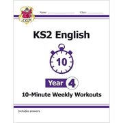 Set of three paperback KS2 Maths and English books by The Book Bundle, focusing on arithmetic and language skills for students.