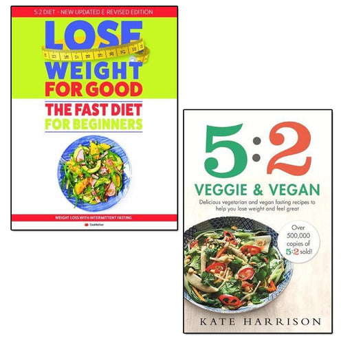 5:2 veggie and vegan and weight loss with intermittent fasting 2 books collection set - The Book Bundle