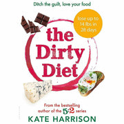 Seven Dials/Spruce paperback set of "Dirty Diet" and "5 2 Cookbook" by Kate Harrison and Angela Dowden, featuring colorful book covers.